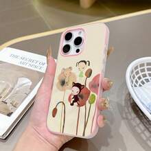 Super Cute Y-Yoshitomo Nara Phone Case, Compatible With  17, 16E, 16, 15, 14, 13, 12, 11 Pro Max, Air, XR, XS, X, 7, And 8 Plus Models, Made Of Soft TPU Matte Double Layer Back Cover. 17 Case Scover De  17 Pro Max - Trộn màu - Xem 4