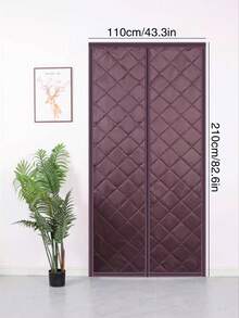 1pc Thickened Winter Door Curtain, Home Use Wind-Proof And Cold-Proof Air Conditioner Partition Curtain, Magnetic Soundproof, Bedroom Warm And Wind-Resistant - Multicolor - View 2