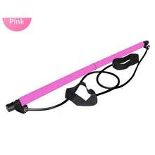 Multi-Functional Yoga Exercise Stick, Pilates Bar Set With Resistance Band - Home Fitness Equipment With Foot Rings, Portable Yoga Pull Bar, Fitness Elastic Band, Suitable For Pilates Exercises, Yoga, Home Fitness, Slimming Exercises - Gậy Pilates - Xem 12