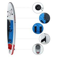 kangten 10ft Inflatable Stand Up Paddle Board Paddleboard With Kayak Seat Kit, Max 130kg/286.6lbs - Multicolor - View 6
