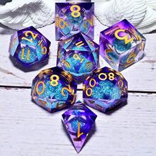 7 件树脂角色扮演游戏骰子套装 - 多面骰子，适用于桌游、角色扮演游戏和节日礼物（圣诞节/感恩节/斋月/复活节） - 彩色 - 查看 5