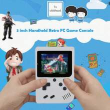 1pc Macaron Handheld Game Console, 400-In-1 Retro Classic Portable Game Player With 1020mAh Large Capacity Battery, Multiple Colors Available (1 Player/2 Players) - Multicolor - View 9