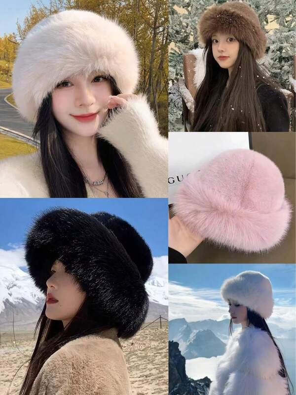 Neue Ankunft Beliebter koreanischer Stil Lässige vielseitige elegante Mode Unisex Herbst/Winter Hüte, Outdoor Fischerhut, Mongolischer Hut, Gefütterter Hut mit Kunstfell Ohrenschützer, Einfacher stilvoller mongolischer Fischerhut