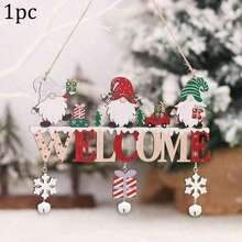 1 pièce/4 pièces/6 pièces Décoration de Noël en bois à suspendre à la porte, utilisée pour décorer les murs de la famille, les arbres de Noël. Cadeaux de Noël et du Nouvel An