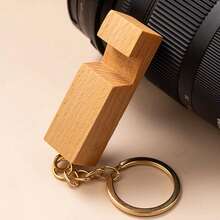 Mini Wooden Mobile Phone Stand, Portable Compact Wooden Phone Holder Keychain - Multicolor - View 8