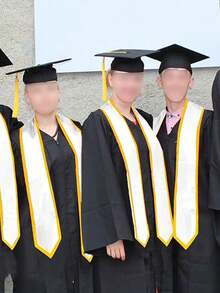 Children's Graduation , Children's School Supplies Graduation Ceremony Decoration Ribbon, Photo Props, Academic Gown Satin Ribbon