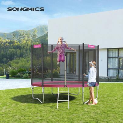 SONGMICS Cojín de protección de trampolín, Ø 183 244 305 366 427 cm, cojín de  de Repuesto, Resistente a los Rayos UV, antidesgarro, protección Borde