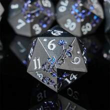 7pcs Metal D&D Dice Set, Dice, Suitable For Role-Playing Games And Tabletop Games - Birthday Gift, Holiday Party, And Educational Activities - Multicolor - View 5