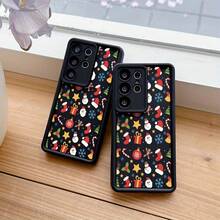 Funda de Teléfono con Patrón de Tema Navideño, Adecuada para Samsung Galaxy S25, S24, S23, S22, S21, S20 FE Ultra Plus 4G/5G - Funda Trasera de TPU Suave a Prueba de Golpes, Funda de Teléfono Navideña Clásica, Funda de Teléfono Retro Navideña, Hermosa Funda de Teléfono Navideña, Funda de Teléfono Duradera, Funda de Teléfono Linda, Regalo de Vacaciones, Material Flexible, Funda Protectora para Teléfono, Comprador de Regalos, Comprador de Vacaciones - Colores mixtos - Ver 3