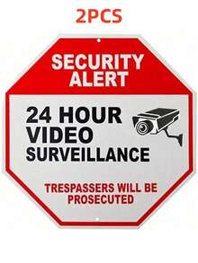 Warnschild - Überwachungskamera Schild, reflektierendes Sicherheitsschild, Betreten verboten Schild, CCTV Überwachungsschild, Outdoor Heim-Sicherheitskamera Schild