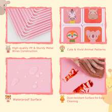 Lifezeal 8-Cube Kids Wardrobe Baby Dresser Bedroom Armoire Clothes Hanging Closet With Doors Pink/White - Pink - View 7
