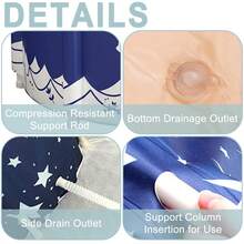 Extra-Large Foldable Portable Bathtub - Compact, Easy Setup For Indoor & Outdoor Use, Ideal For Small Spaces, Shower Caddies Portable Folding Bathtub For Adults – Deep Soaking Spa Bath Tub With Dual Drain Ports, Flexible Drain Hose & Inflatable Bath Cushion Bathroom Bathroom Accessories Bathroom Tools - Multicolor - View 11