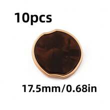 10 Pieces Of High-End Socialite Style Metal Buttons With Four Colors On The Face - Asymmetrical Shaped Apple Buttons In Various Sizes To Choose From, Clothing Sewing Accessories Suitable For Suits, Jackets, Sweaters, And Cardigans, Clothing Decoration - Multicolor - View 24