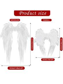 Angel Foam Wings Photo Booth Props, Huge Costumes Holiday Wings Christmas Carnival Party - White - View 2