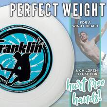 Disco Volador Sports - Disco Deportivo para Playa, Patio, Césped, Parque, Camping yás - Disco de 175 gramos - Blanco - Ver 5