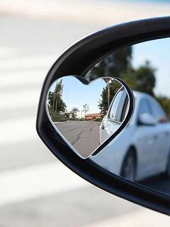 一对心形盲点镜，汽车心形盲点镜，汽车无框盲点镜，360度广角凸面镜，扇形盲点后视镜，停车镜