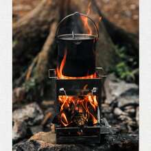 Portable Folding Firewood Stove, Suitable For Outdoor Cooking, Picnics, Hiking, Barbecue And Other Occasions