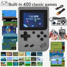 YiYi 1 szt. Macaron Mini 400-w-1 Konsola do gier 1020 mAh Bateria Przenośna Retro Klasyczna Gra Przenośna Kolorowa Konsola do Gier Retro Maszyna Do Gier (1 Gracz/2 Graczy)
