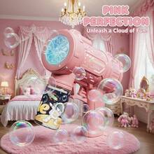 10-Hole Fully Automatic Outdoor Bubble Machine, Bubble Gun With Colorful Lights And Thousands Of Bubbles, Summer Outdoor Beach Toy, Birthday Gift For Boys And Girls, Holiday Gift Toy, Halloween, Christmas And Wedding Games. - 紫色 - 查看 4