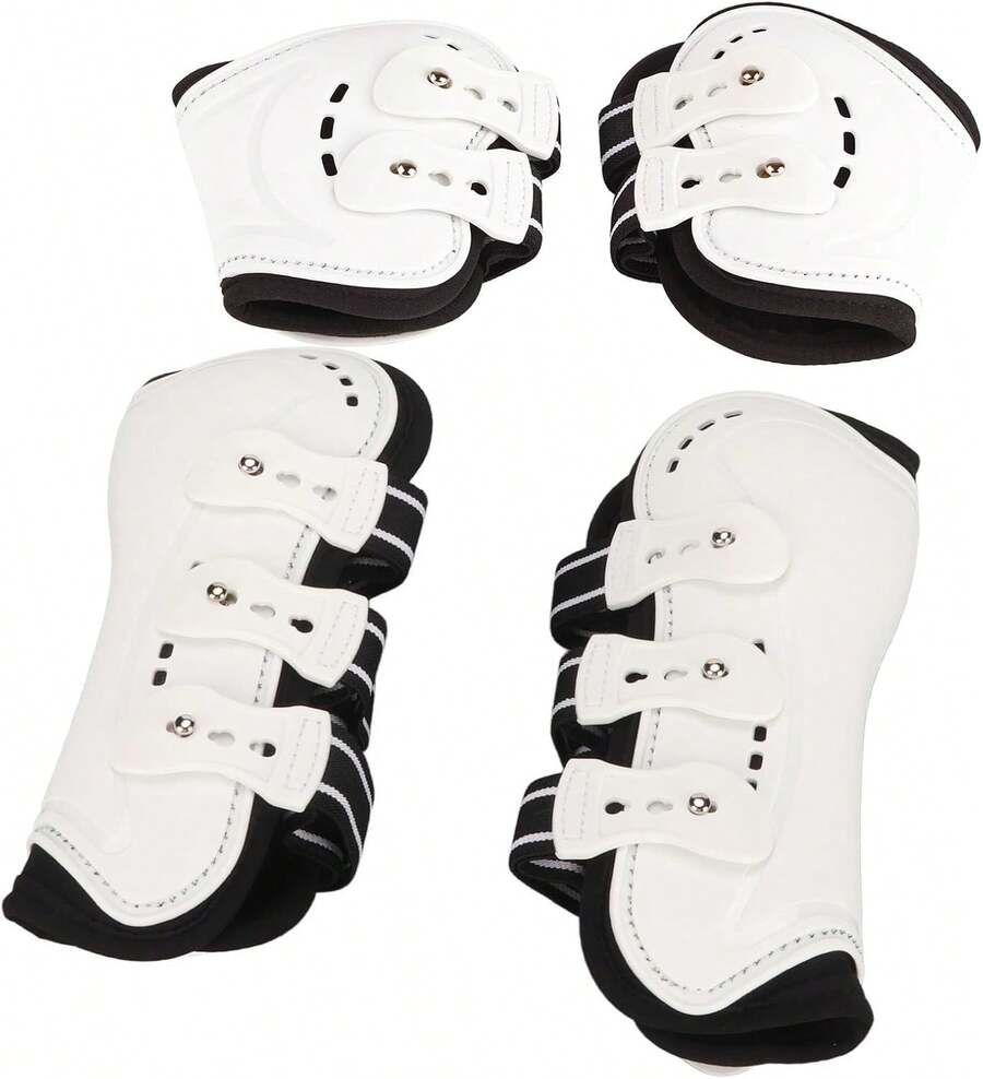 Yitre Botas para Patas Traseras de Caballos, Banda Elástica Flexible Resistente a los Impactos Botas Protectoras para Menudillos de Caballos Absorbe la Humedad Antideslizante(Metro 1.2 X 0.8in) - METRO 1,2 X 0,8 pulgadas - Ver 1