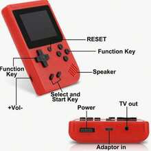 YiYi 1 szt. Macaron Mini 400-w-1 Konsola do gier 1020 mAh Bateria Przenośna Retro Klasyczna Gra Przenośna Kolorowa Konsola do Gier Retro Maszyna Do Gier (1 Gracz/2 Graczy)