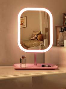 Espejo de maquillaje LED, Espejo de vanidad con luces, Espejo de maquillaje iluminado con 3 modos de luz, Control táctil, Soporte portátil y espejo compacto plegable, Espejo de maquillaje de viaje iluminado, Espejo de maquillaje de vanidad con luces, Espejo de maquillaje LED portátil, Regalo de Navidad para mujeres, Decoración del hogar y el baño, Decoración de otoño, Organizador de maquillaje, Accesorios de baño, Regreso a la escuela