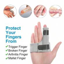 Finger Brace Trigger Finger Splint For Index Middle Ring Pinky Finger Arthritis Pain Tendon Injury Broken Mallet Finger Stabilizer Supports For Dislocated Knuckle Immobilizer Wrap For - 灰色 - 查看 2
