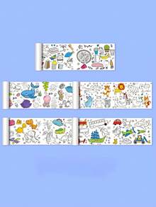 300cm Graffiti Painting Roll With Assorted Themes, Suitable For Children's Coloring And Drawing, Coloring Roll, Coloring, Coloring, Halloween, Watercolor, Coloring, Christmas Gift, Coloring, Christmas Gift - Multicolor - View 10