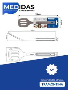 Tramontina Softta Slotted Spatula In Gray Silicone - Tramontina - 漏勺 25850/160 - 查看 6