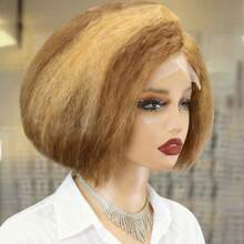 5x5 超强双拉无胶 C 型蓬松直发真人发假发，250% 密度，适合女性日常、派对、圣诞节等场合。 - 彩色 - 查看 14