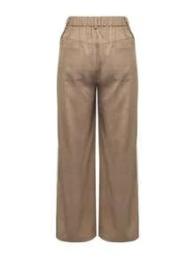 [Quần thanh lịch & gợi cảm] Quần ống đứng thanh lịch & gợi cảm dành cho nữ | Quần không co giãn, phù hợp cho công sở, tiệc tùng, mặc hàng ngày - Có thể giặt máy, vải thoáng khí, thiết kế đơn giản, trang phục mặc nhà thoải mái, lựa chọn của tín đồ thời trang - Phong cách mùa xuân - Màu Khaki - Xem 5