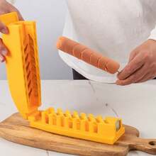Hot Dog Cutter Kitchen Tool Sausage Peeler Salad Tool Knife Ham Slicer Banana Cutter Device Gadget Banana Cutter - Multicolor - View 9