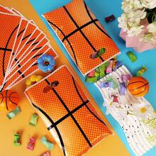 60Pcs Basketball Treat Candy Bags, Basketball Goodie Bags, Basketball Party Favors Bags Basketball Theme Bags Birthday Party Decorations, Basketball Themed Party Supplies - 白色 - 查看 5