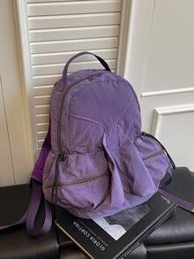 2025 New Nylon Canvas Minimalist Backpack, Large Capacity, Lightweight Travel Bag, College Style