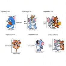 华纳兄弟 1/6 件装经典喜剧卡通胸针创意趣味珐琅别针金属徽章首饰服装背包配饰礼品