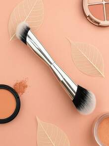 新款高端银色双头化妆刷，斜角粉底刷，铝管化妆刷，高光刷，美妆工具，双头轮廓刷，赠品 - 彩色 - 查看 2