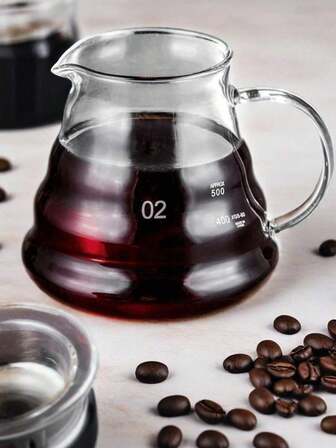  1pc Cloud Shaped Clear Coffee Pot With Lid, Borosilicate Glass Coffee Server For Pour Over Coffee Maker, Coffee Carafe For Home Office Outing