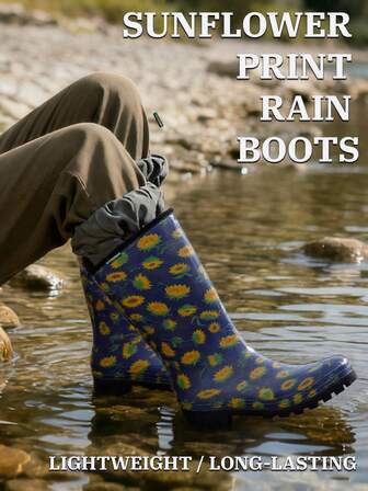 中筒雨靴，防水防滑，适合花园、钓鱼、农场、户外工作等场合。