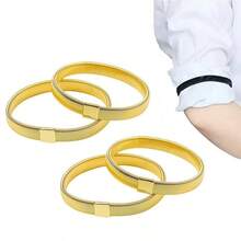 1件/2件/4件装男女通用熨烫式衬衫袖口松紧带，防滑金属袖扣，耐用免洗臂带，男女皆宜，派对、节日用品 - 彩色 - 查看 24