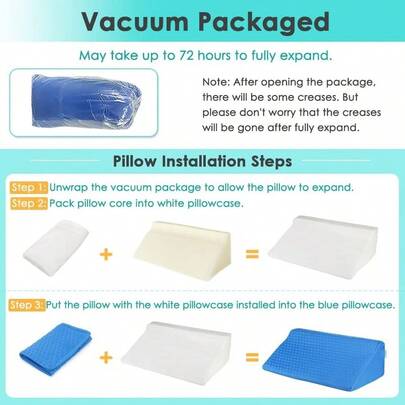 Pillow Wedge For Sleeping After Surgery Bed Incline Pillow Waterproof Foam Wedge Cover Patient Turning Device Preven...