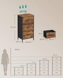 SONGMICS Dressers & Chests Of Drawers - 棕色 - 查看 10