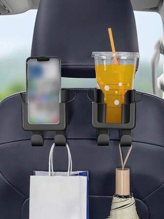1pc Car Seat Back Cup Holder Hook, Car Accessories For Men And Women