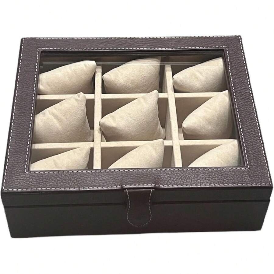 Watch Boxes - 6 Watches and Cufflinks, Chocolate - View 1