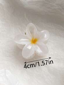 6 pièces/1 pièce Pinces à cheveux fleur d'hibiscus blanc, jaune, rose, bleu, violet, orange de 4 cm/1,57 po, couleurs mélangées, plastique léger, mode polyvalente, élégante, minimaliste, pinces à cheveux de couleur unie, convenant pour le port quotidien, décontracté, fête, trajet, plage, vacances, queue de cheval, chignon, se laver le visage, maquillage, accessoire élégant pour femmes