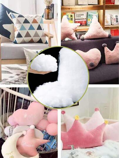 1pc Polyester Fiber Filling Material, Ultra-Fine Polyester Fiber, High Elasticity & Fluffiness, Lightweight & Warm, Compressed Packaging, High Resilience, Polyester Fiber Wadding, Pillow & Cushion Filler, Warm Filling, Christmas Decor, Birthday Gift Filler, Storage Box Lining, Bedding Set Filler, Artificial Christmas Snow, Room Decor Snow, Soft & Fluffy Synthetic , Christmas Holiday Winter Decoration