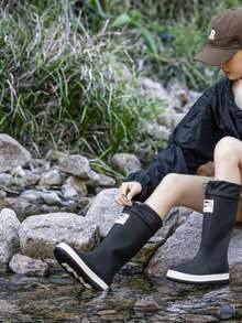 Elastic Cuff Unisex Rain Boots, High-Top Anti-Slip Fishing Waterproof Boots, Low-Top Waterproof Shoes For Men, Women, Students, Teenagers