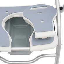 YUNRUX Height-Adjustable Shower Chair For Seniors, Bedside Dresser Chair With Armrests And Backrest, Dresser & Shower Chairs - A - View 9