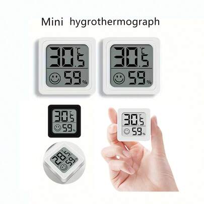 1 adet/2 adet Mini İç Mekan Termometre Higrometre, LCD Dijital Ekran Santigrat (°C), Sürüngen Akvaryumları, Kavanozlar, Gitar Kutuları, Seralar, Bahçeler, Şarap Mahzenleri, Buzdolapları, Dolaplar, Ev, Ofis İçin Uygundur