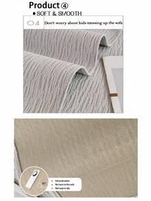 1件防水、防污、四季通用雪尼尔提花沙发垫套，宠物友好型防滑沙发保护套，适用于L型组合沙发和1/2/3/4座沙发（单独出售），适合春秋季使用。 - 灰色 - 查看 8