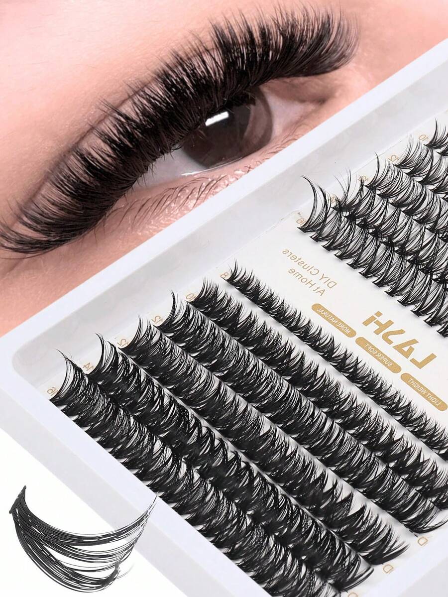 240 قطعة من الرموش الفردية، رموش طبيعية مجعدة على شكل حرف D، رموش ناعمة ورقيقة وخفيفة الوزن تشبه المنك، رموش صناعية مناسبة للاستخدام المنزلي